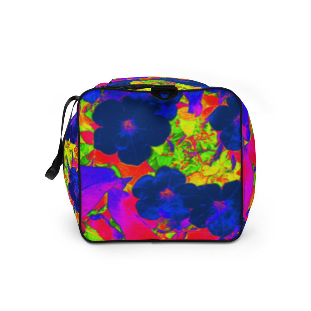 Neon Leaves All-Over Print Duffle Bag