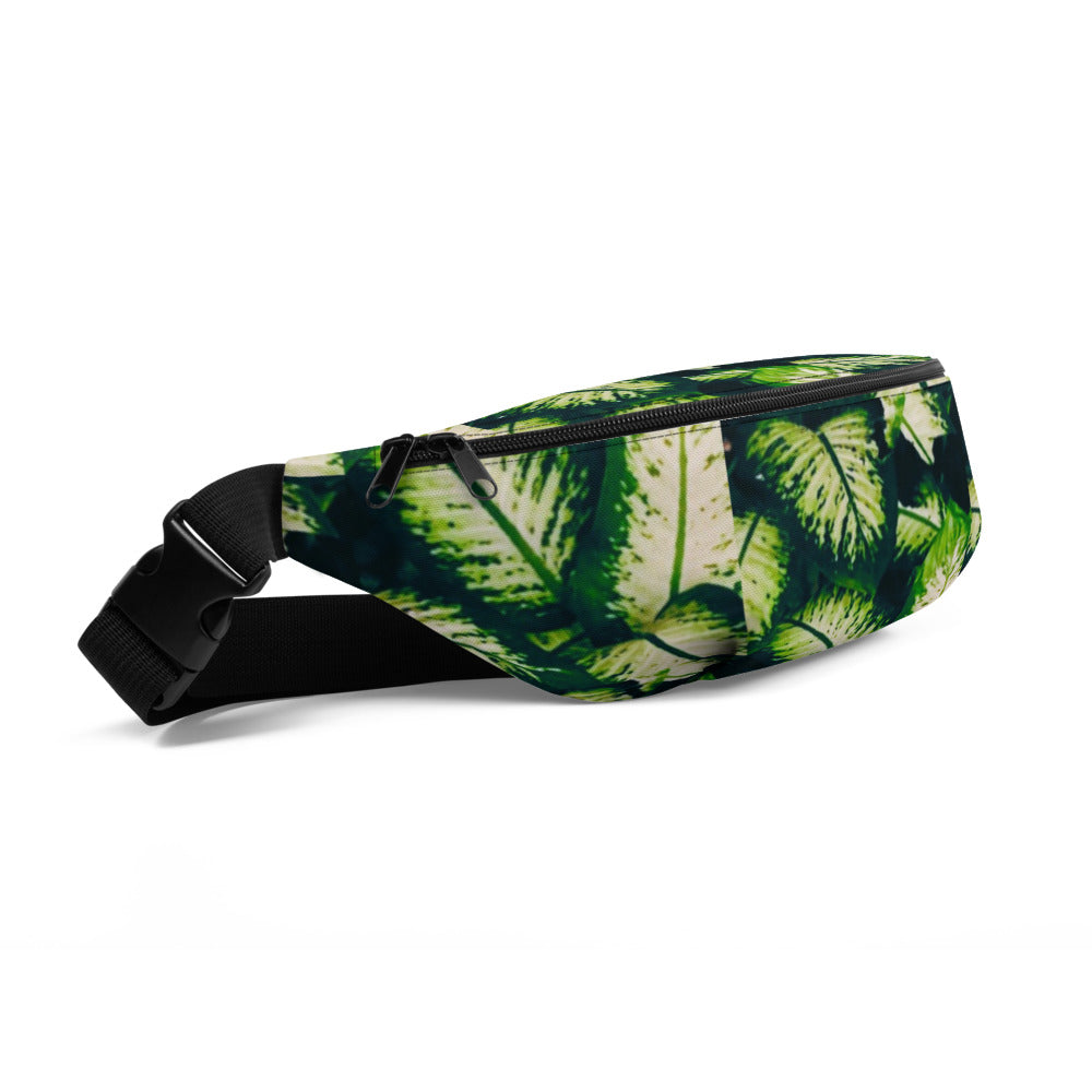 Rainforest Leaves Fanny Pack 3/4 View