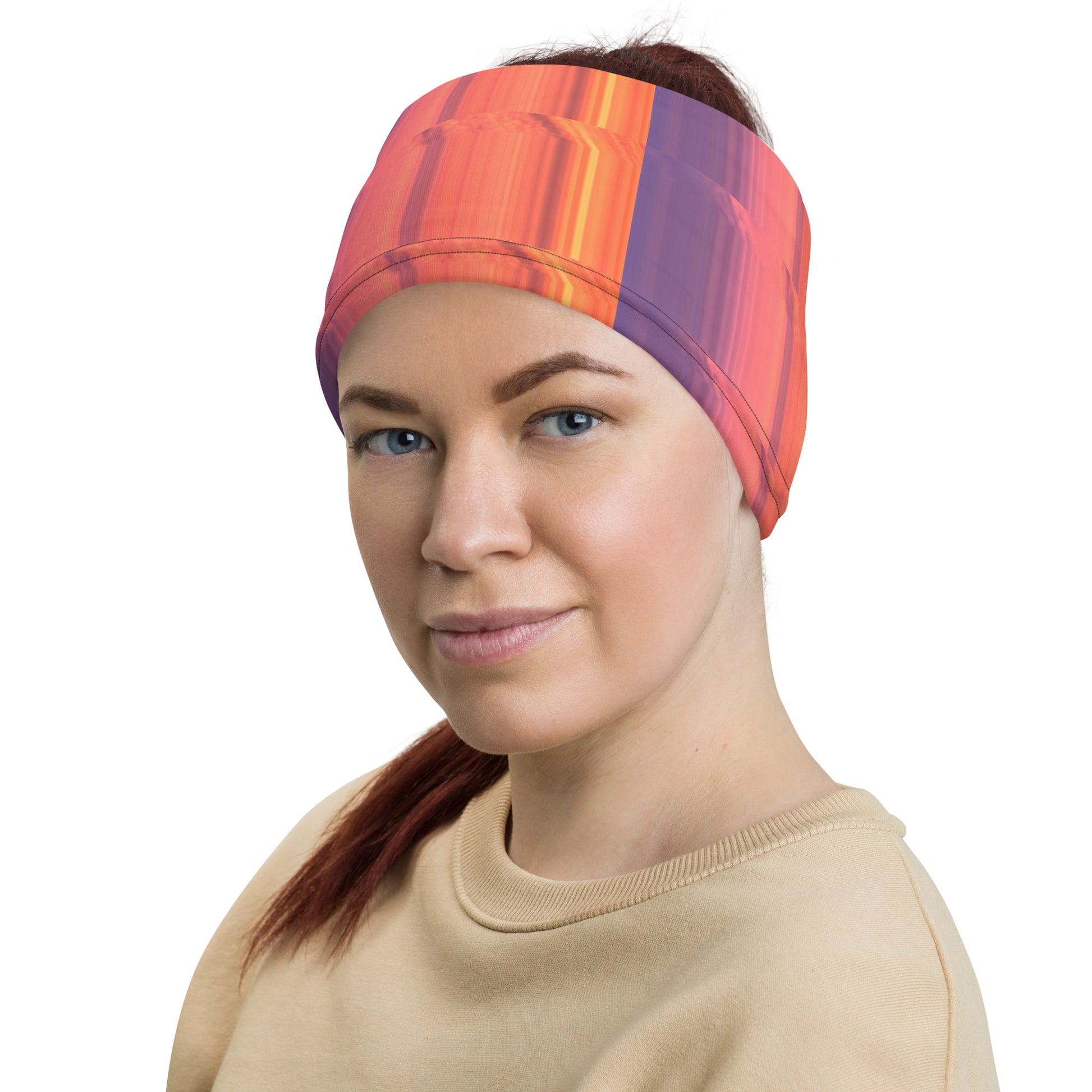 Abstract Sunset Head Wrap Women's View