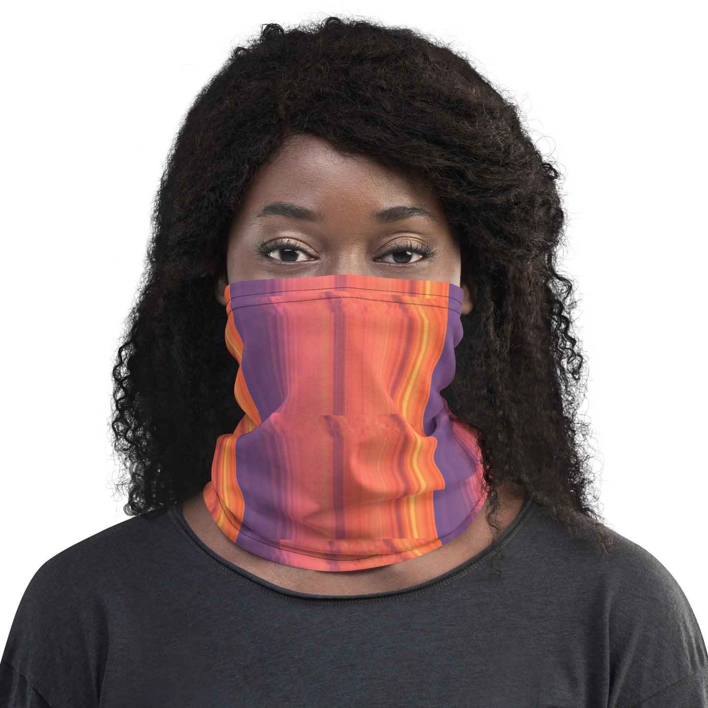 Abstract Sunset Neck Gaiter Women's View