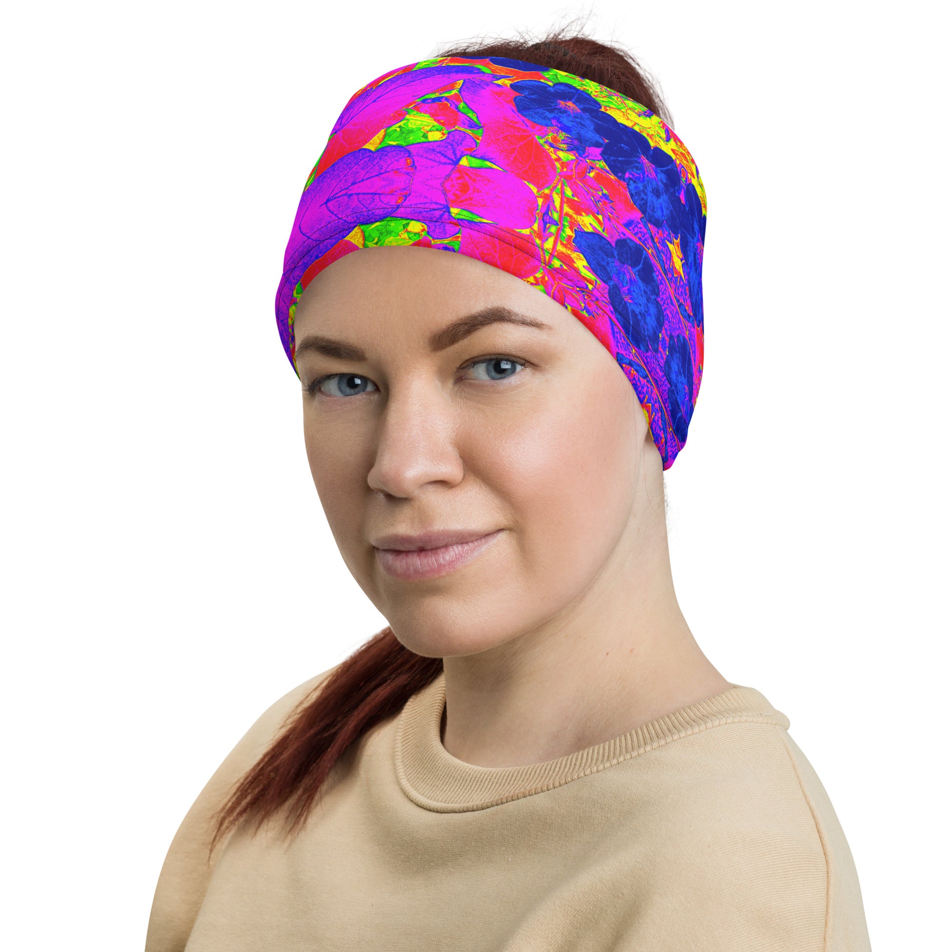 Neon Leaves Head Wrap Women's View