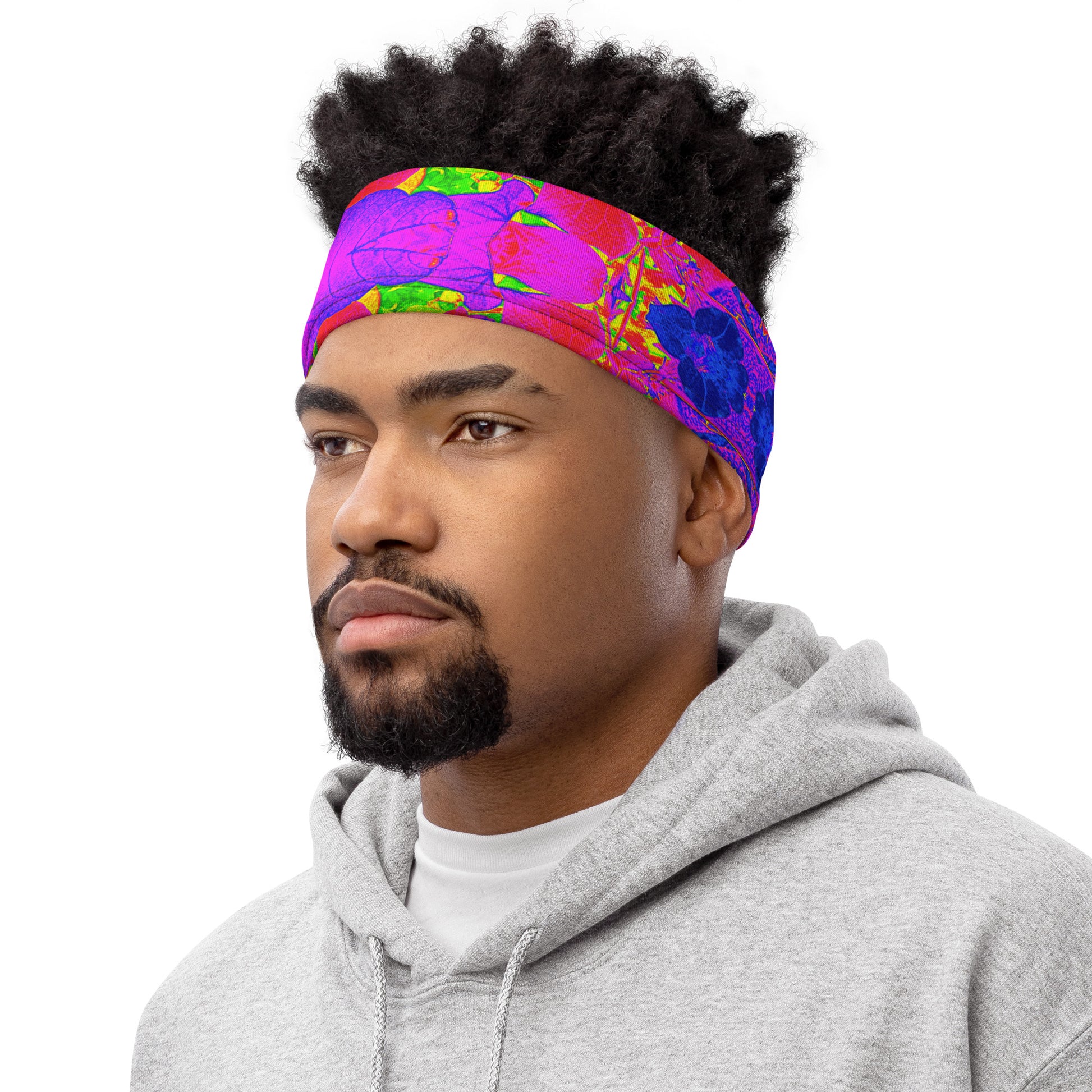 Neon Leaves Headband Men's View