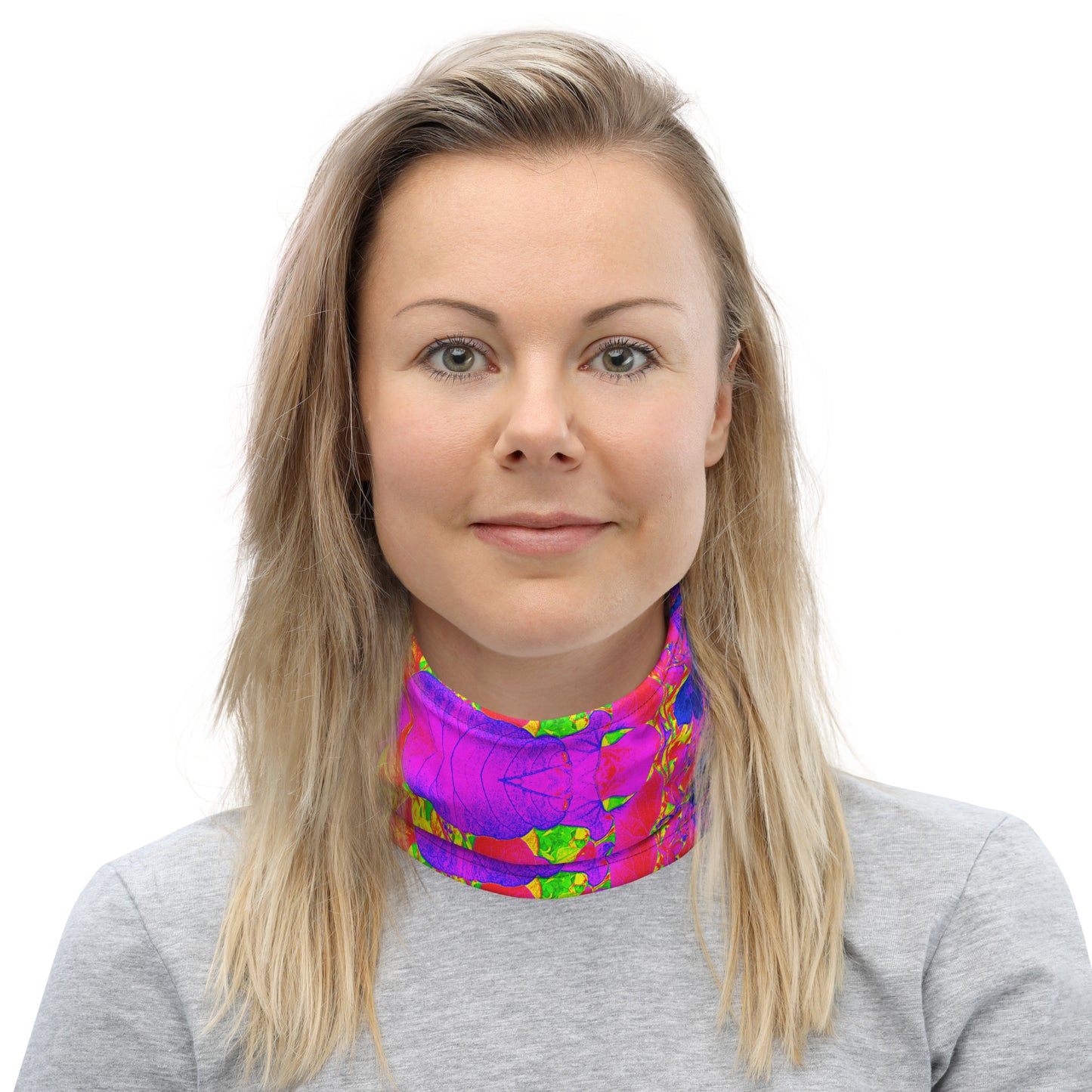 Neon Leaves Neck Warmer Women's View