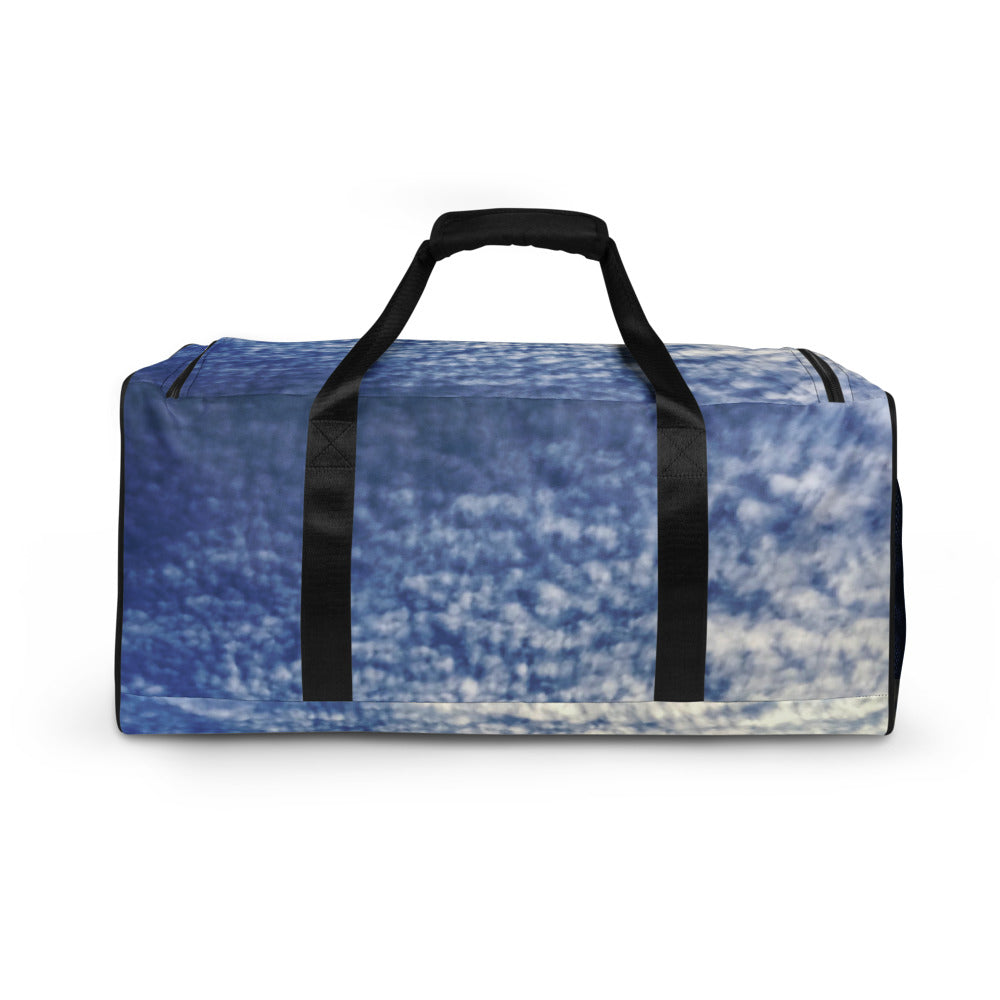 Paintbrush Clouds Duffle Bag Back