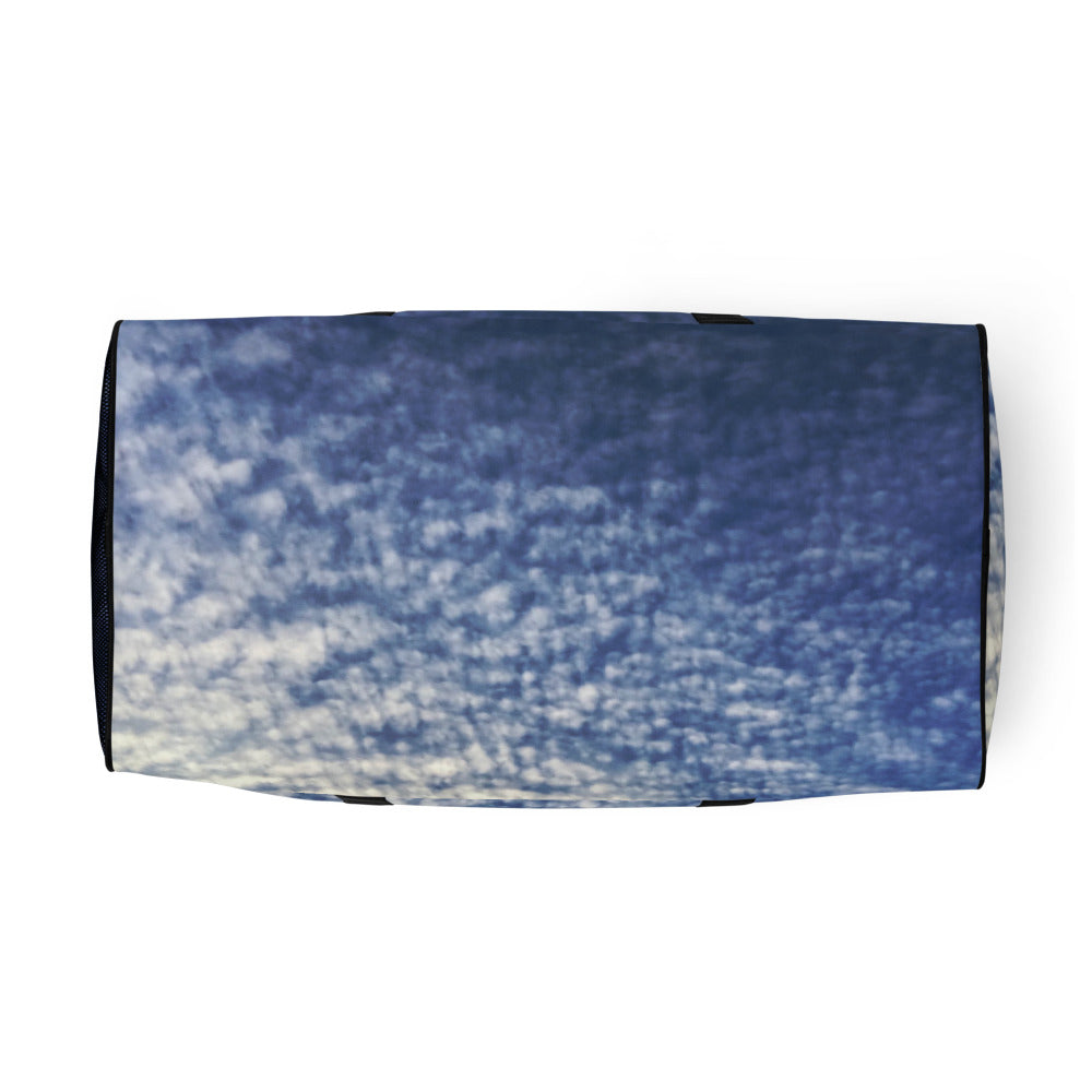 Paintbrush Clouds Duffle Bag Bottom