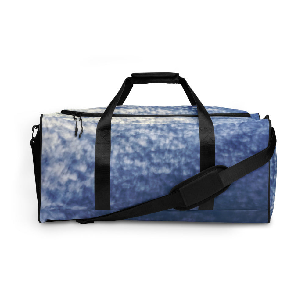 Paintbrush Clouds Duffle Bag Front