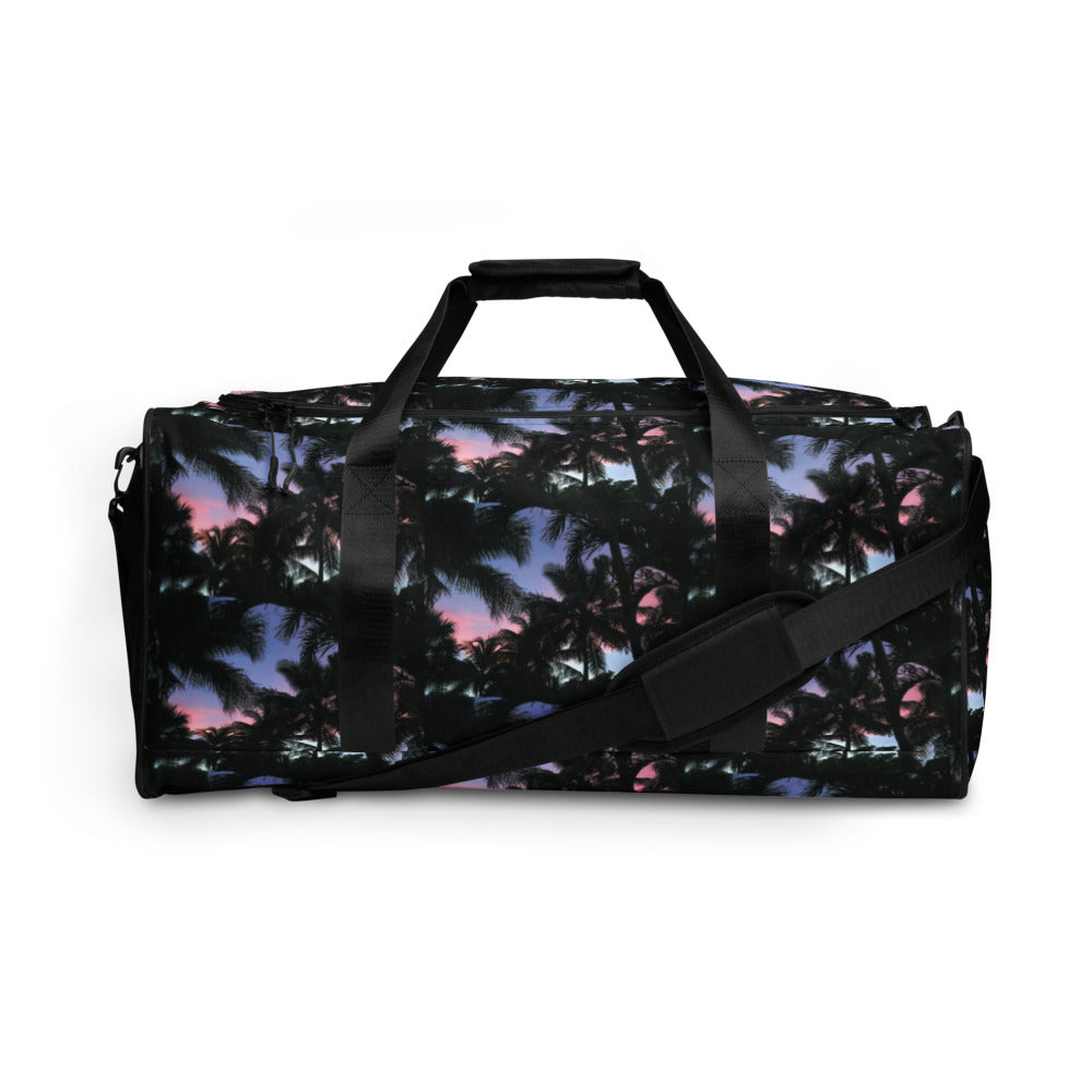 Sunset Palms Camo Duffle Bag Front