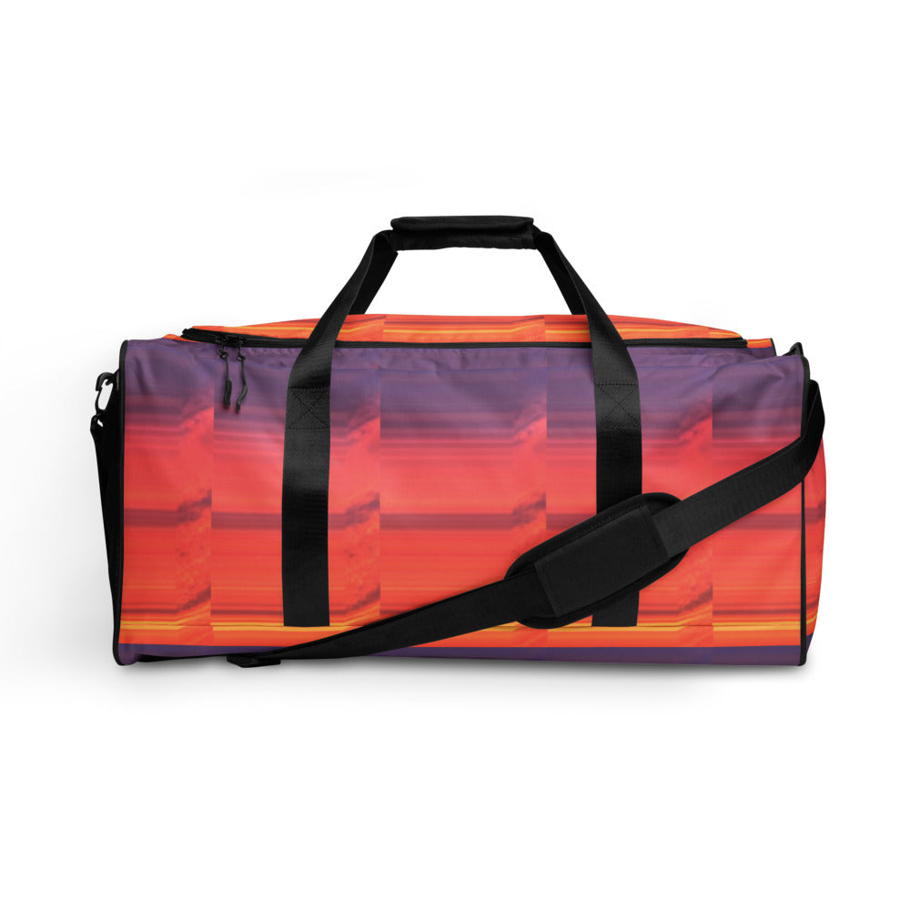 Abstract Sunset Duffle Bag Front