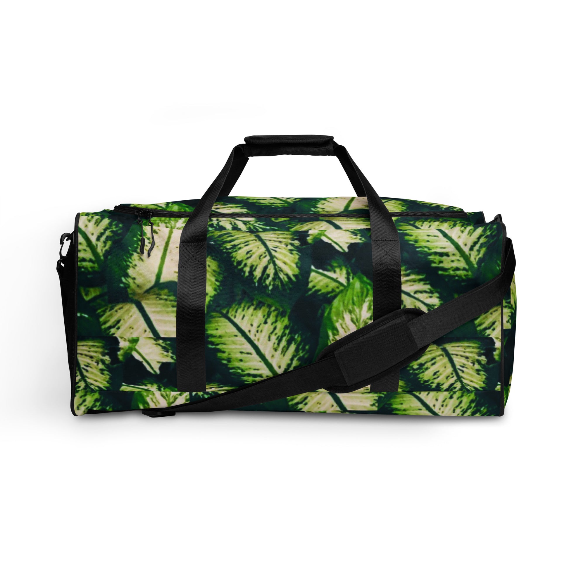 Rainforest Leaves Duffle Bag Front