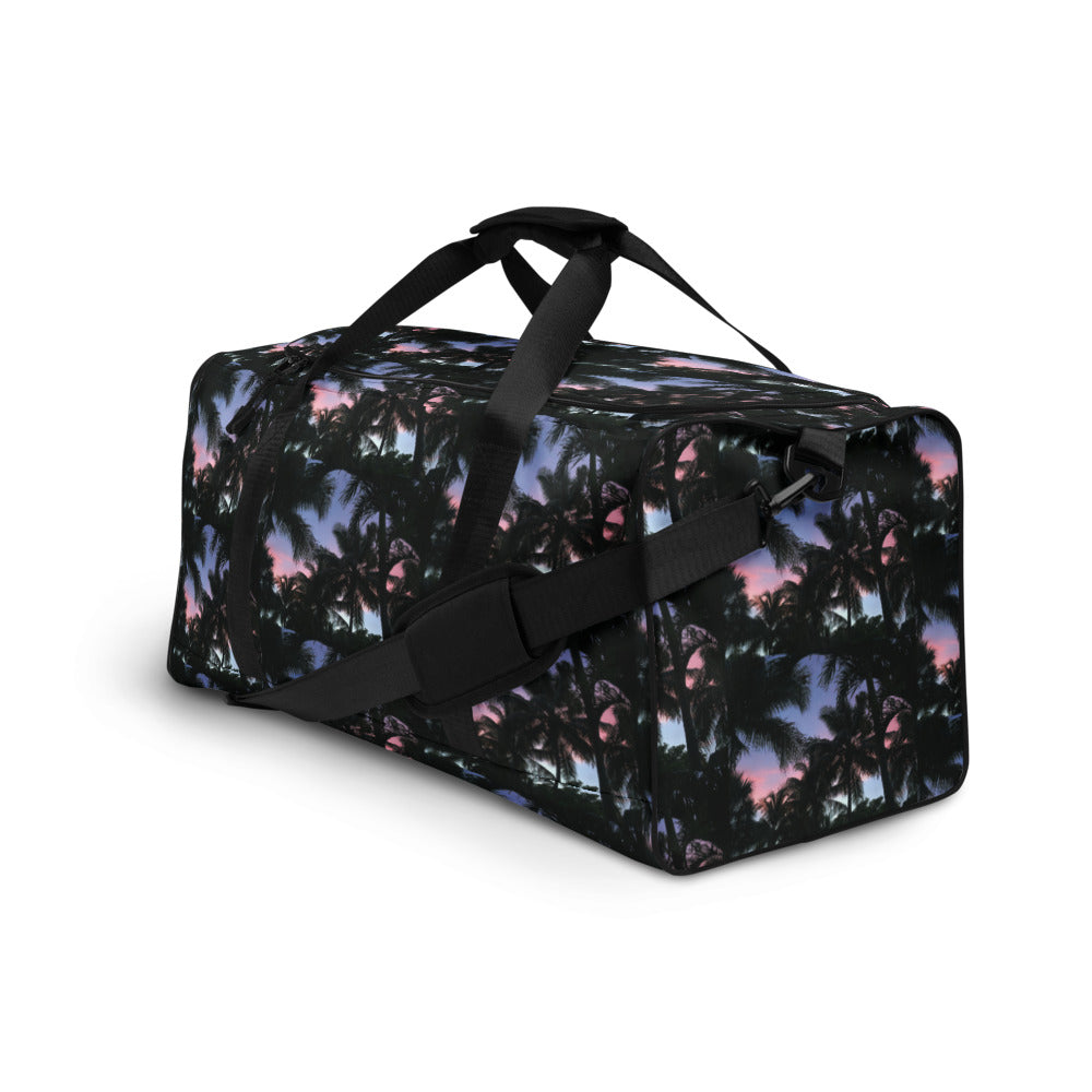 Sunset Palms Camo Duffle Bag Left Front