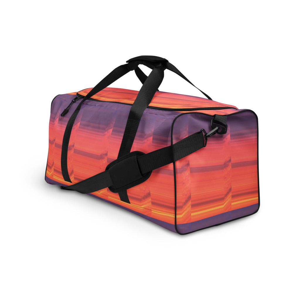 Abstract Sunset Duffle Bag Left