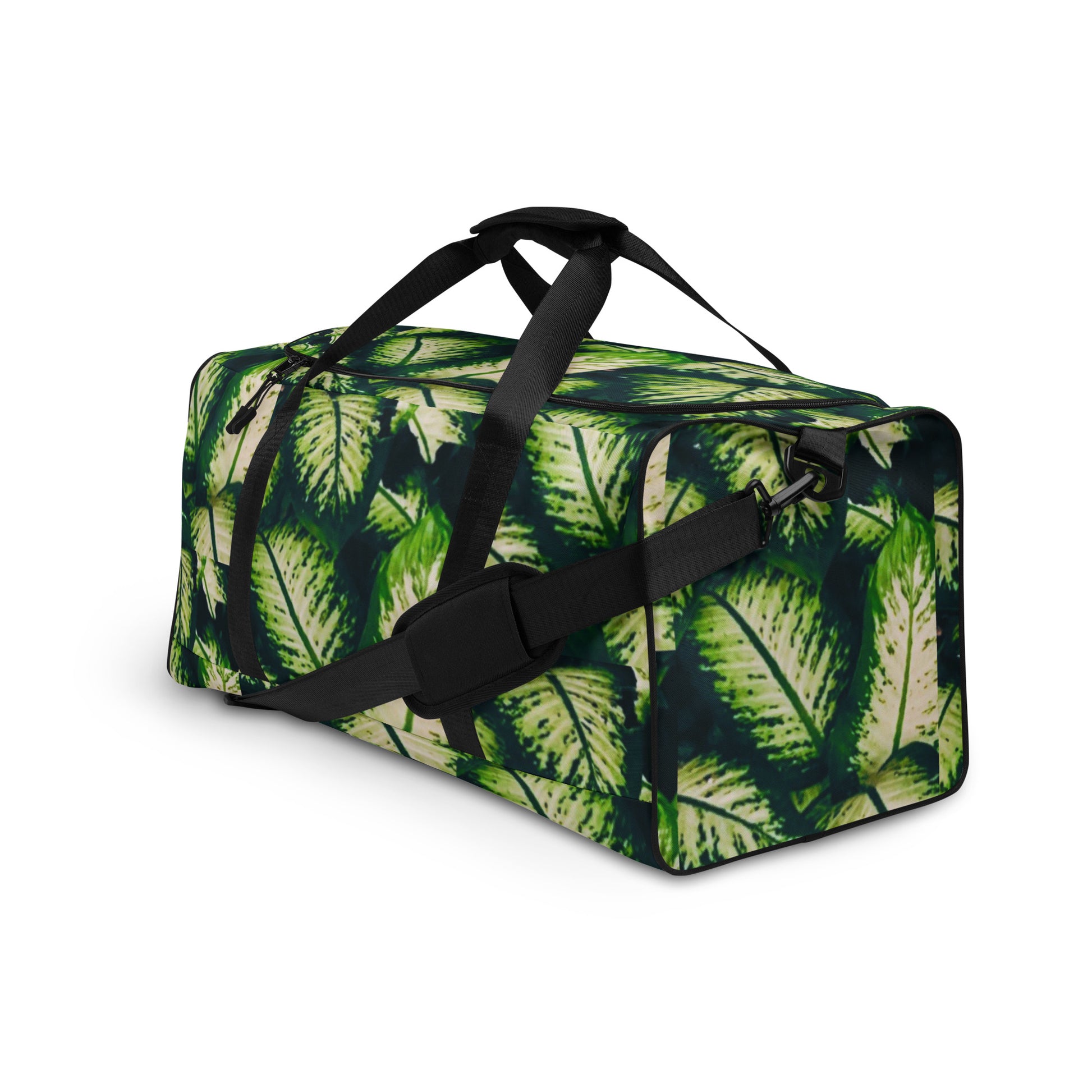 Rainforest Leaves Duffle Bag Left Front