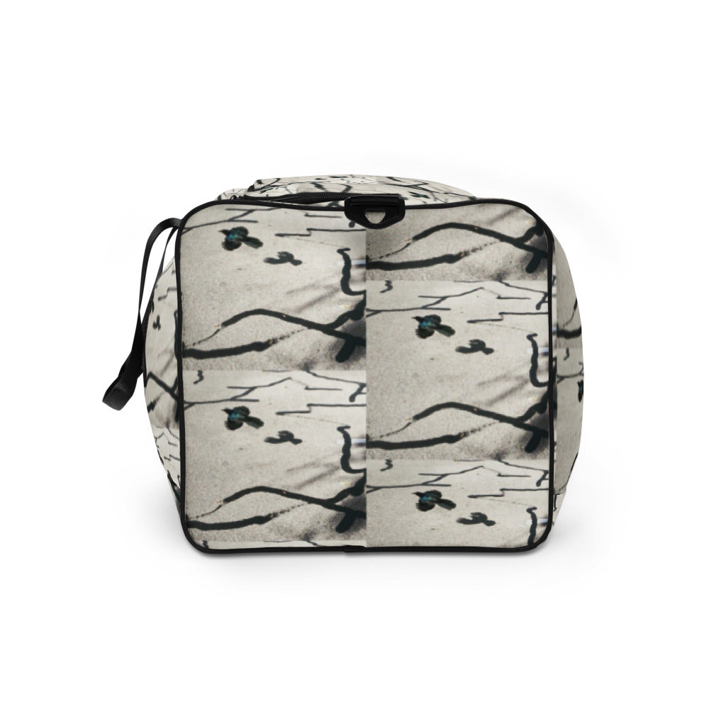 Desert Bird Abstract Duffle Bag Side Detail