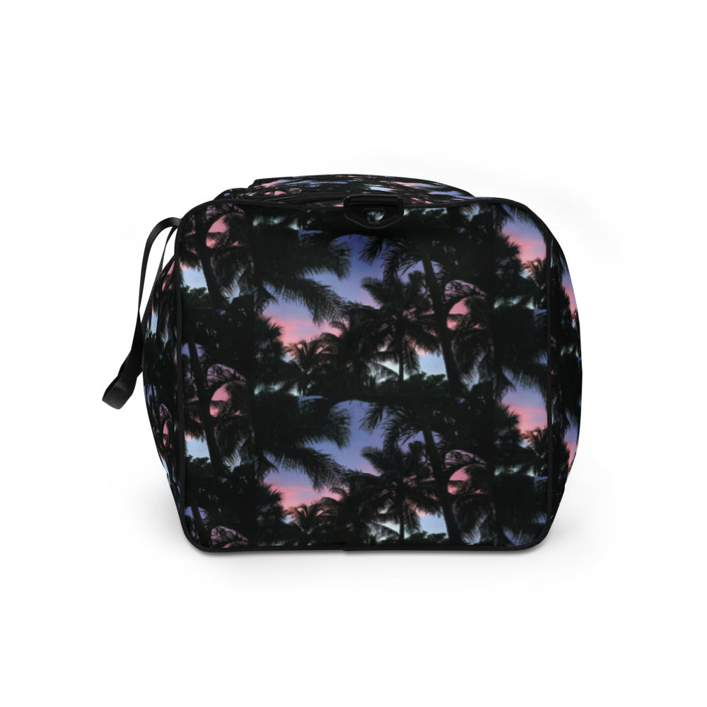 Sunset Palms Camo Duffle Bag Left Side