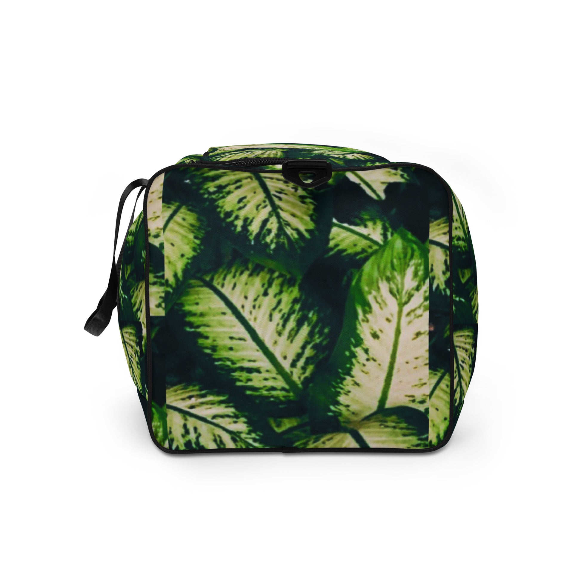 Rainforest Leaves Duffle Bag Left Side