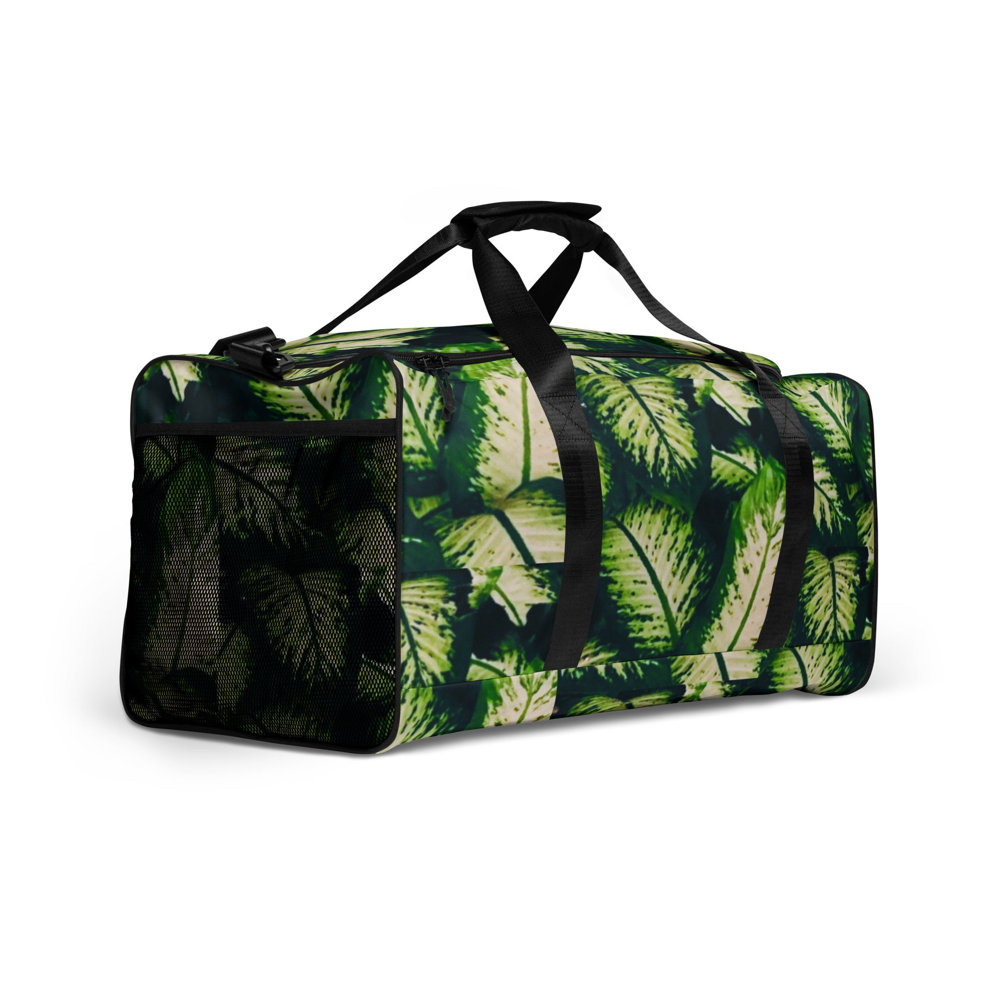 Rainforest Leaves Duffle Bag Right Front