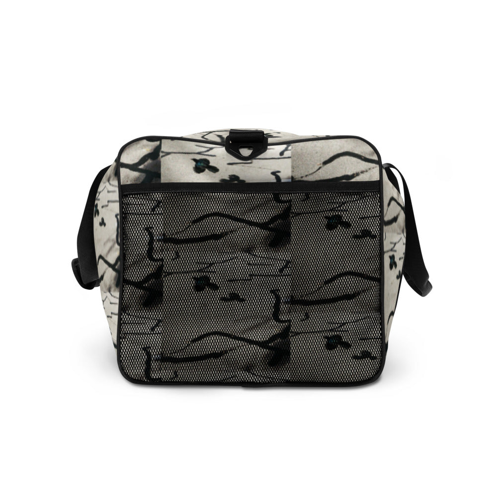 Desert Bird Abstract Duffle Bag Mesh Pocket Detail