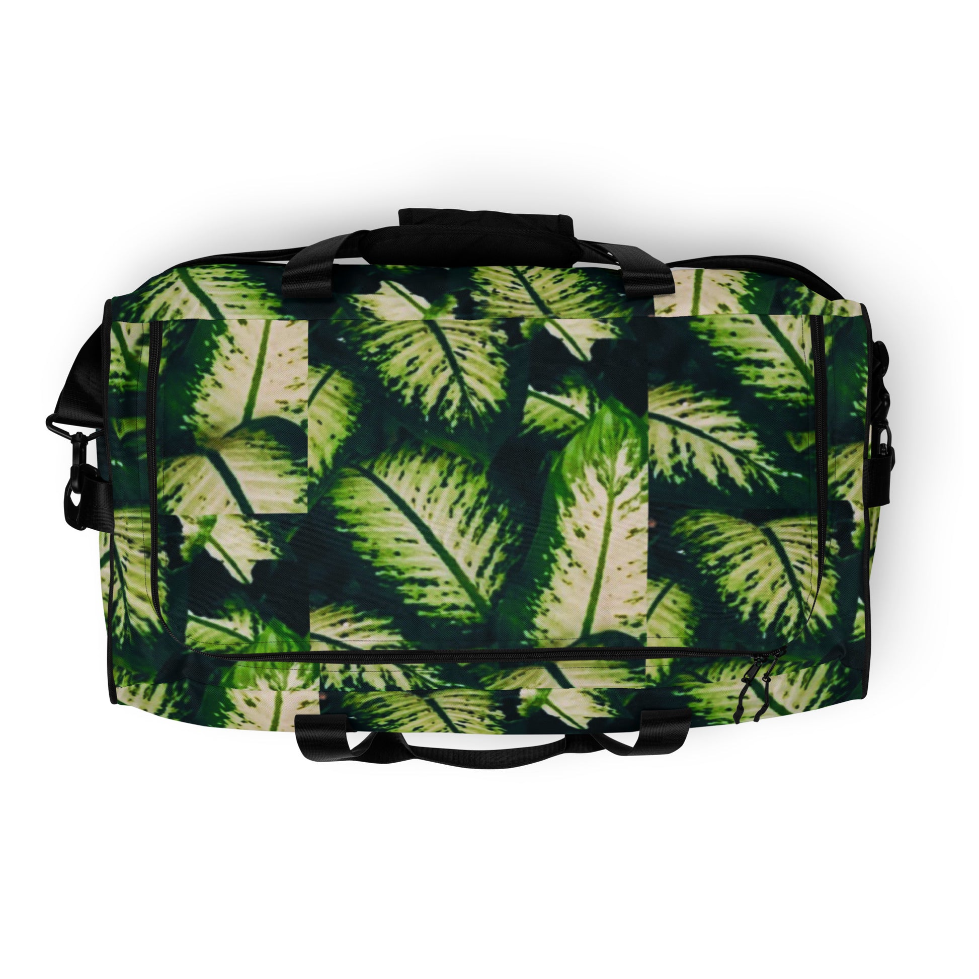 Rainforest Leaves Duffle Bag Top