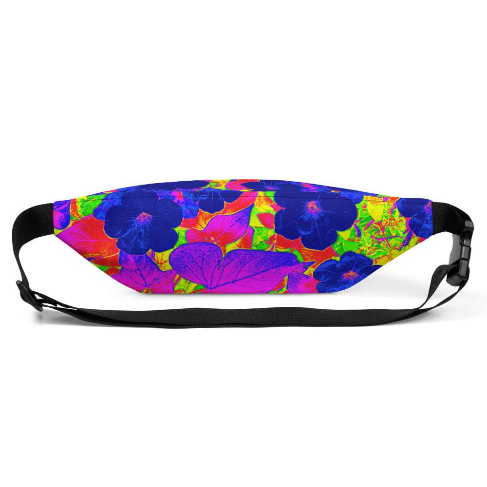 Neon Leaves Fanny Pack Back