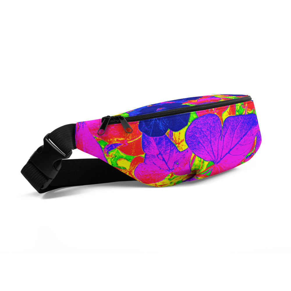 Neon Leaves Fanny Pack 3/4 View