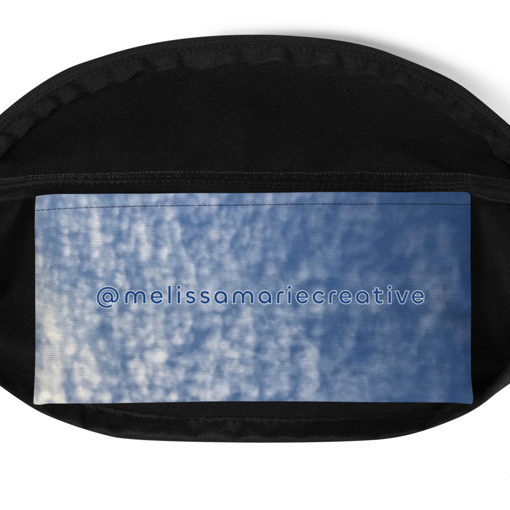 Paintbrush Clouds Fanny Pack Inside Pocket