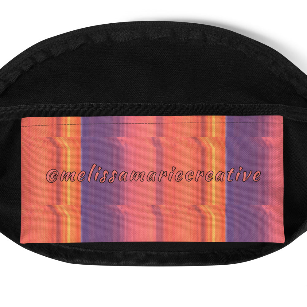 Abstract Sunset Fanny Pack Inside Pocket