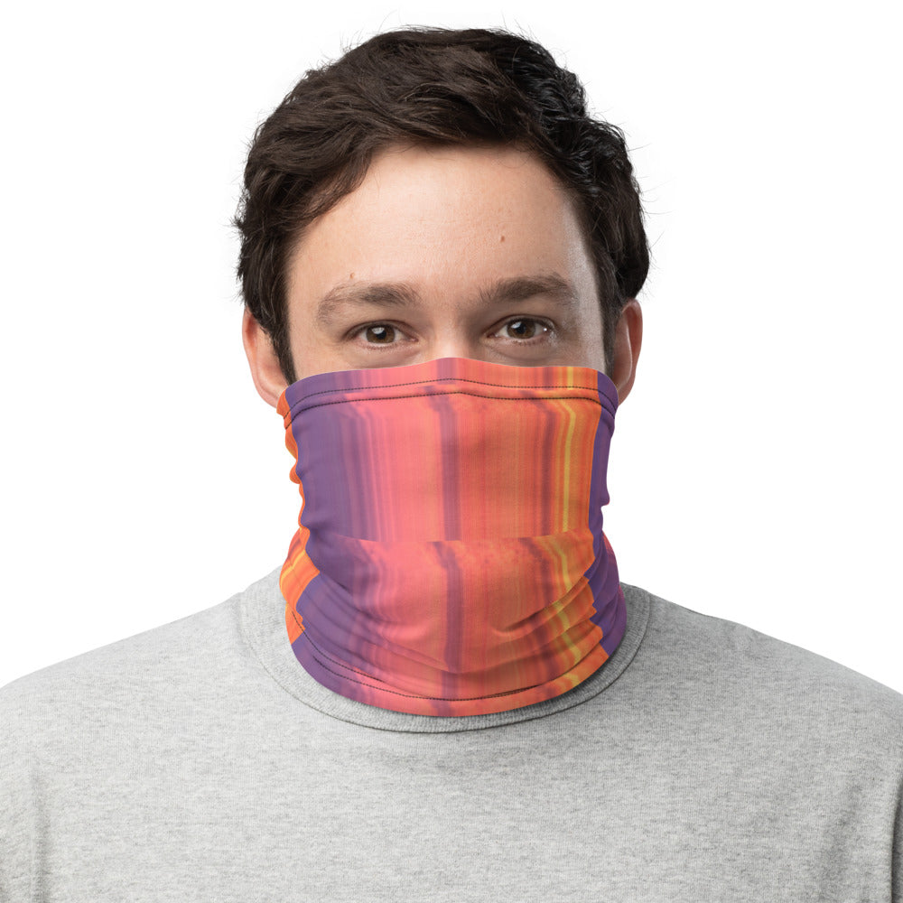 Abstract Sunset Neck Gaiter Front