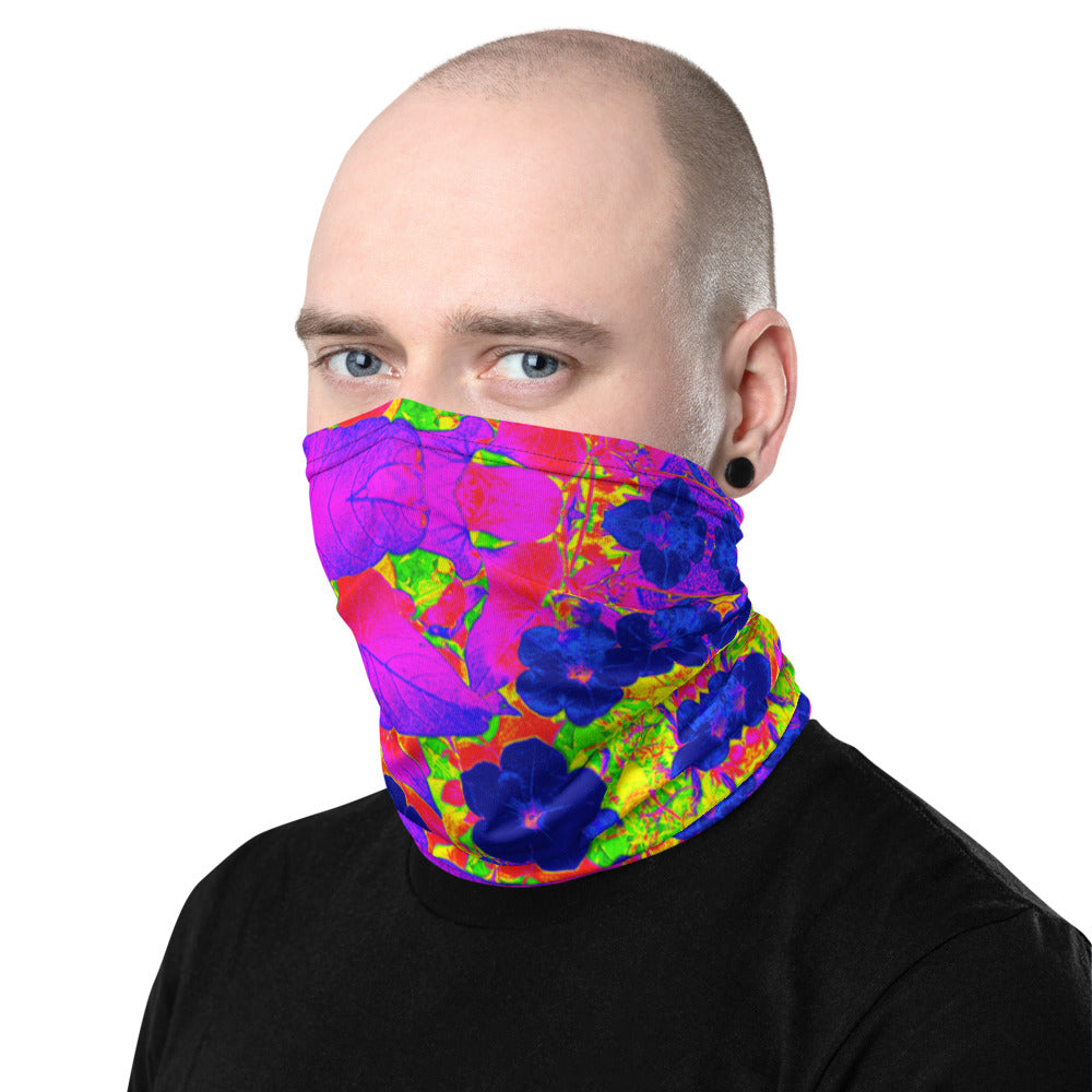 Neon Leaves Neck Gaiter Left Side