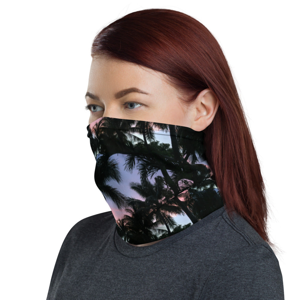 Sunset Palms Camo Neck Gaiter Left Side