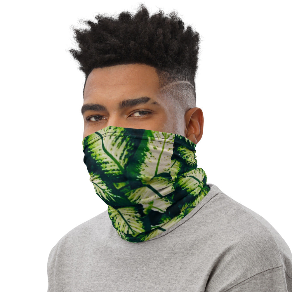 Rainforest Leaves Neck Gaiter Left Side