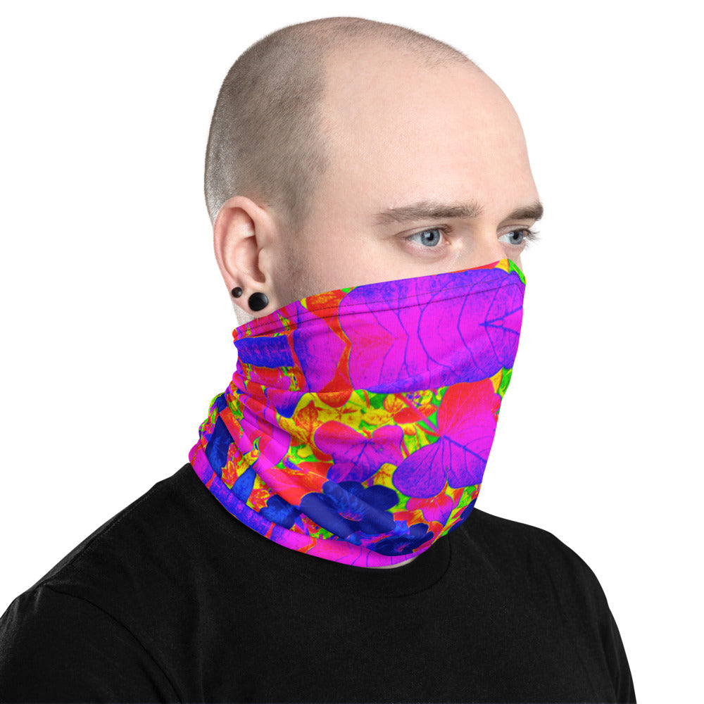 Neon Leaves Neck Gaiter Right Side