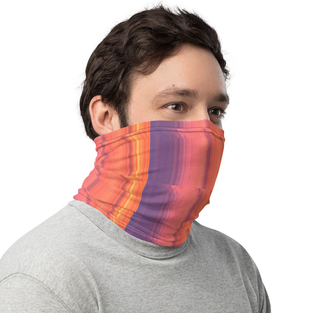 Abstract Sunset Neck Gaiter Right