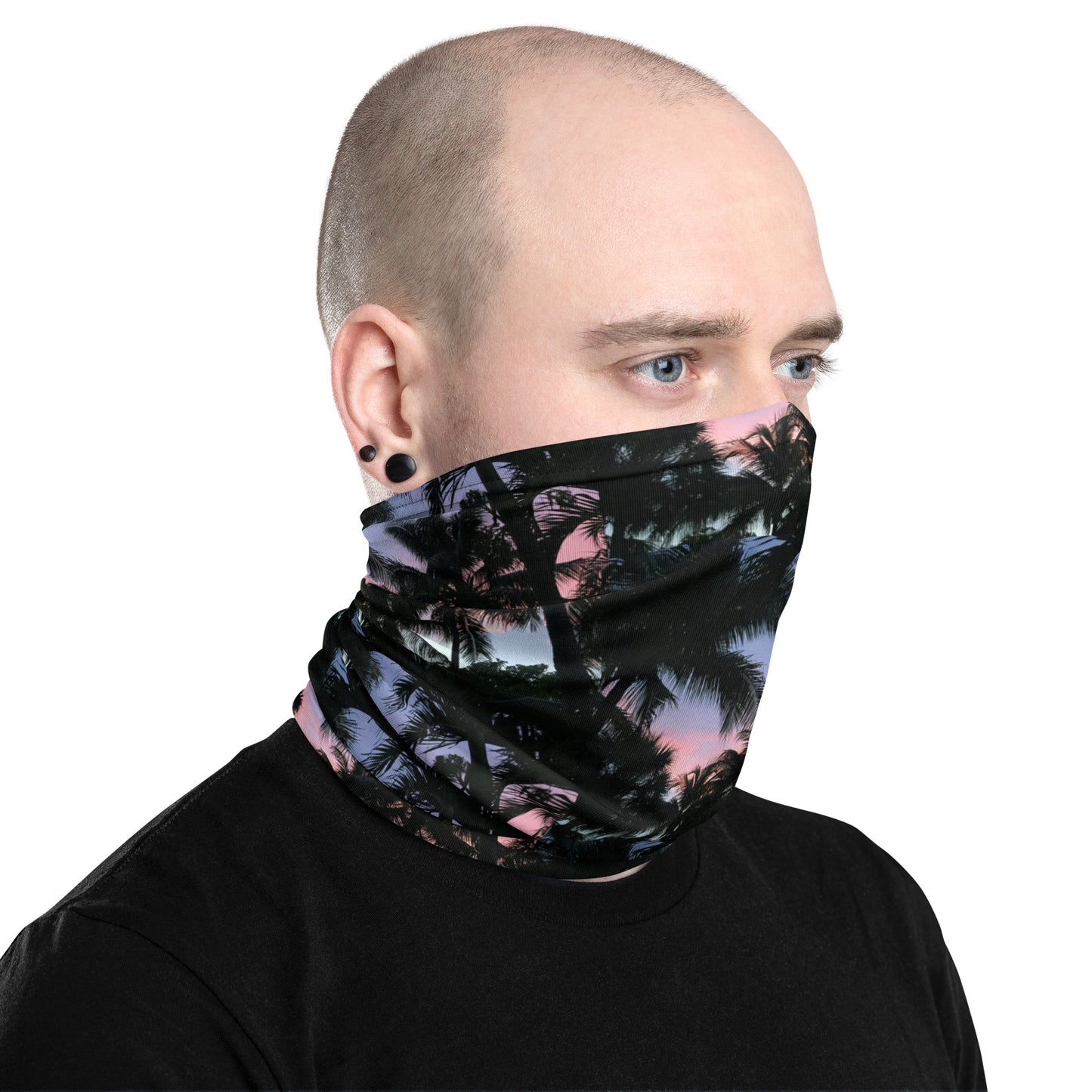 Sunset Palms Camo Neck Gaiter Men's View