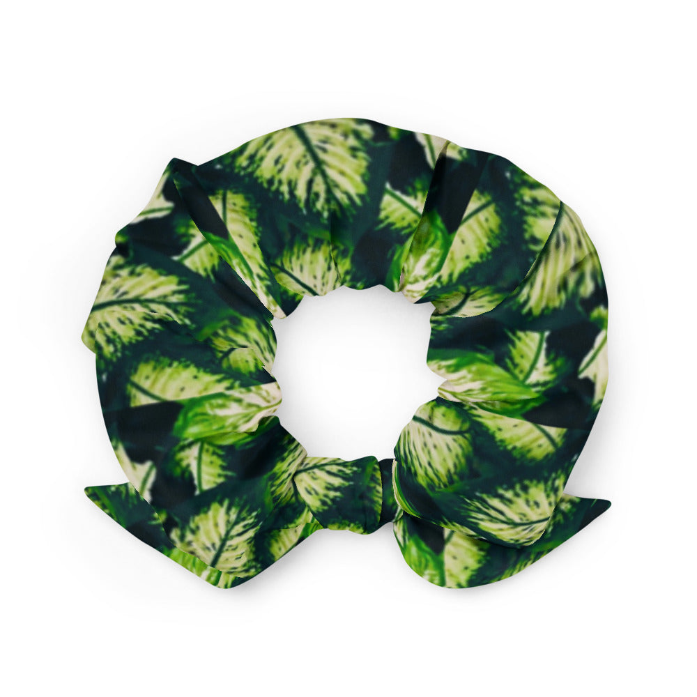 Rainforest Leaves Scrunchie Back