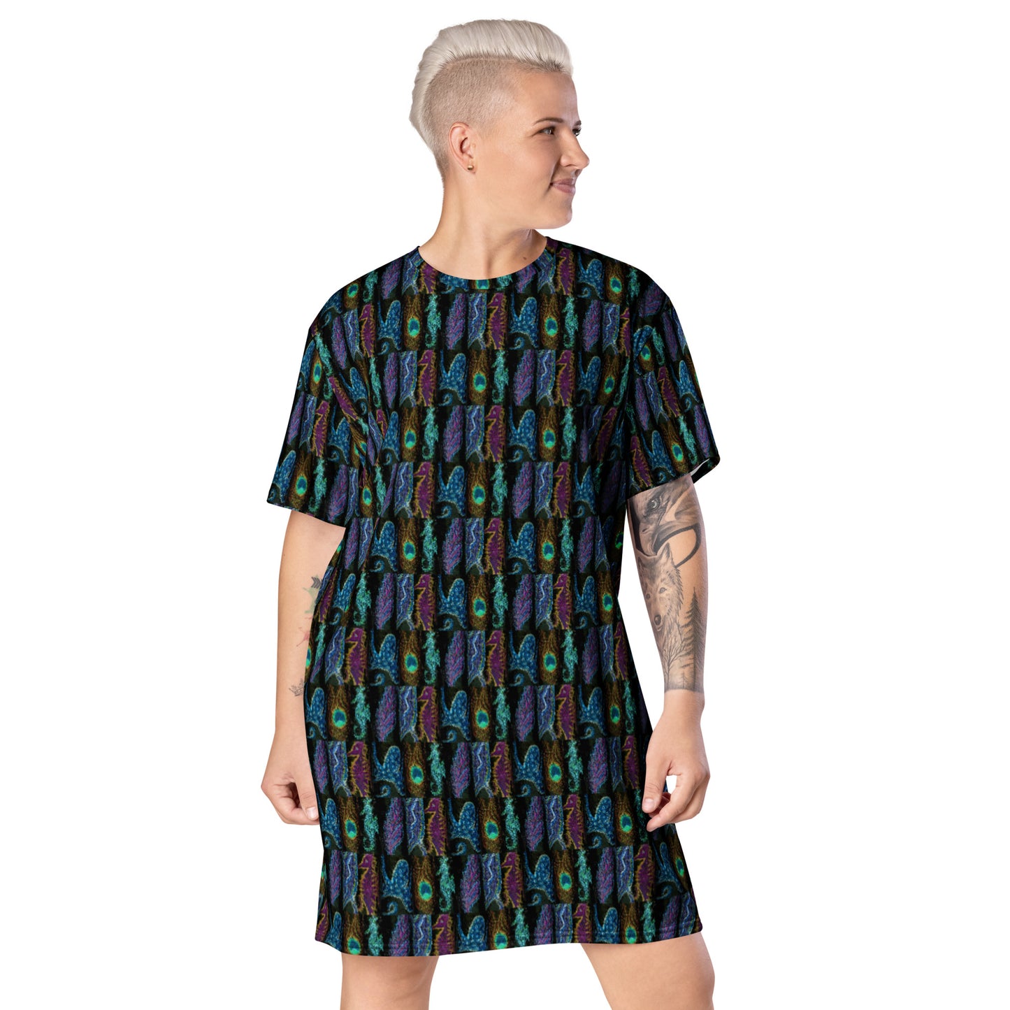 Creatures Camo All-Over Print T-shirt Dress Front