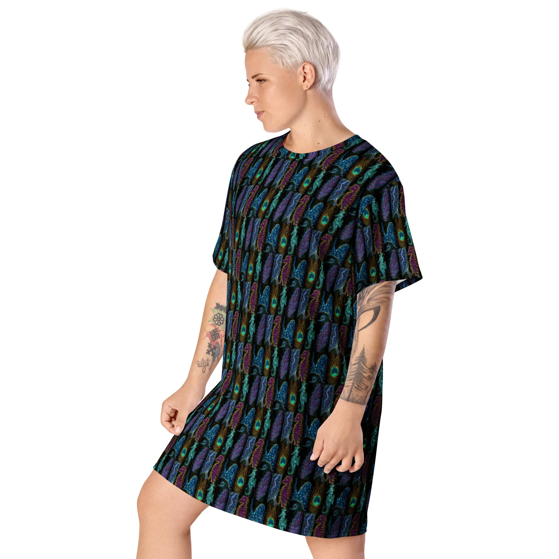 Creatures Camo All-Over Print T-shirt Dress Left Front