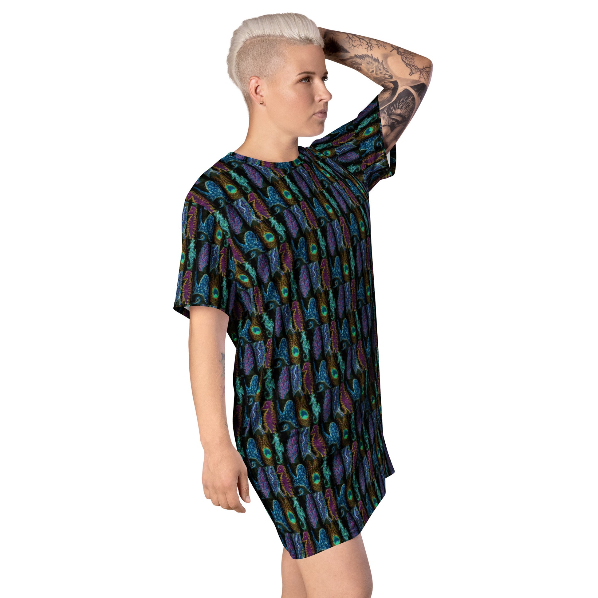 Creatures Camo All-Over Print T-shirt Dress Right Front