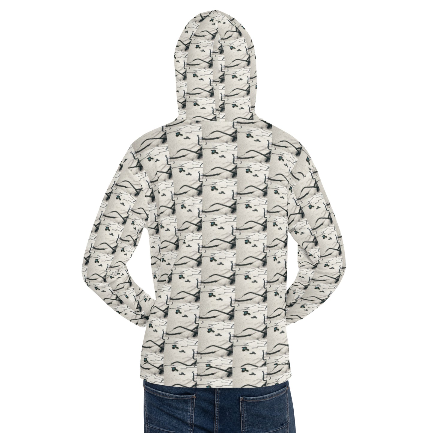 Desert Abstract All-Over Print Hoodie Back