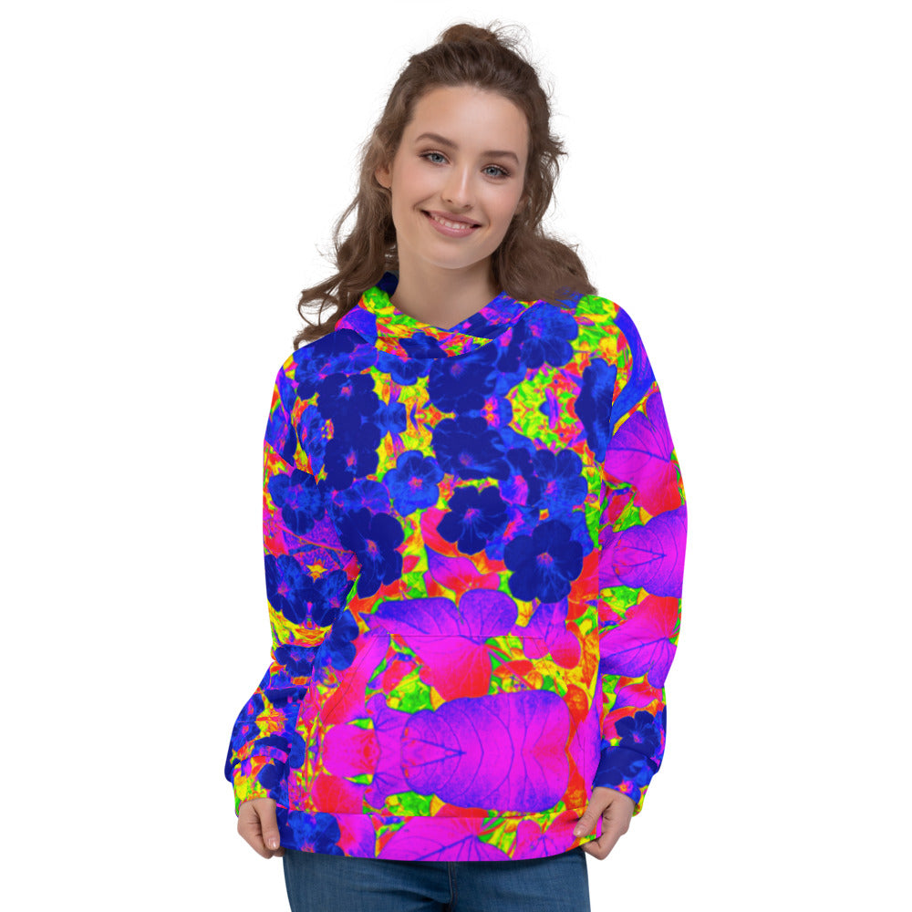 Neon Leaves Hoodie Front