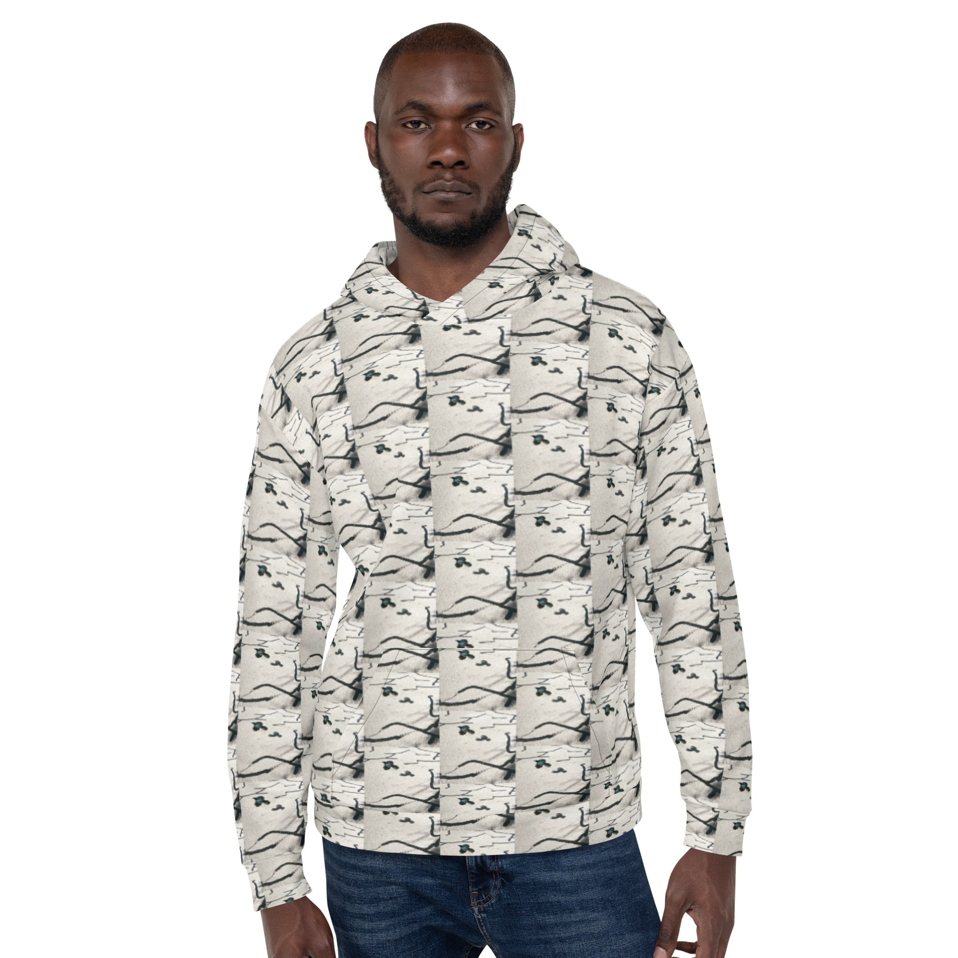 Desert Abstract All-Over Print Hoodie Front