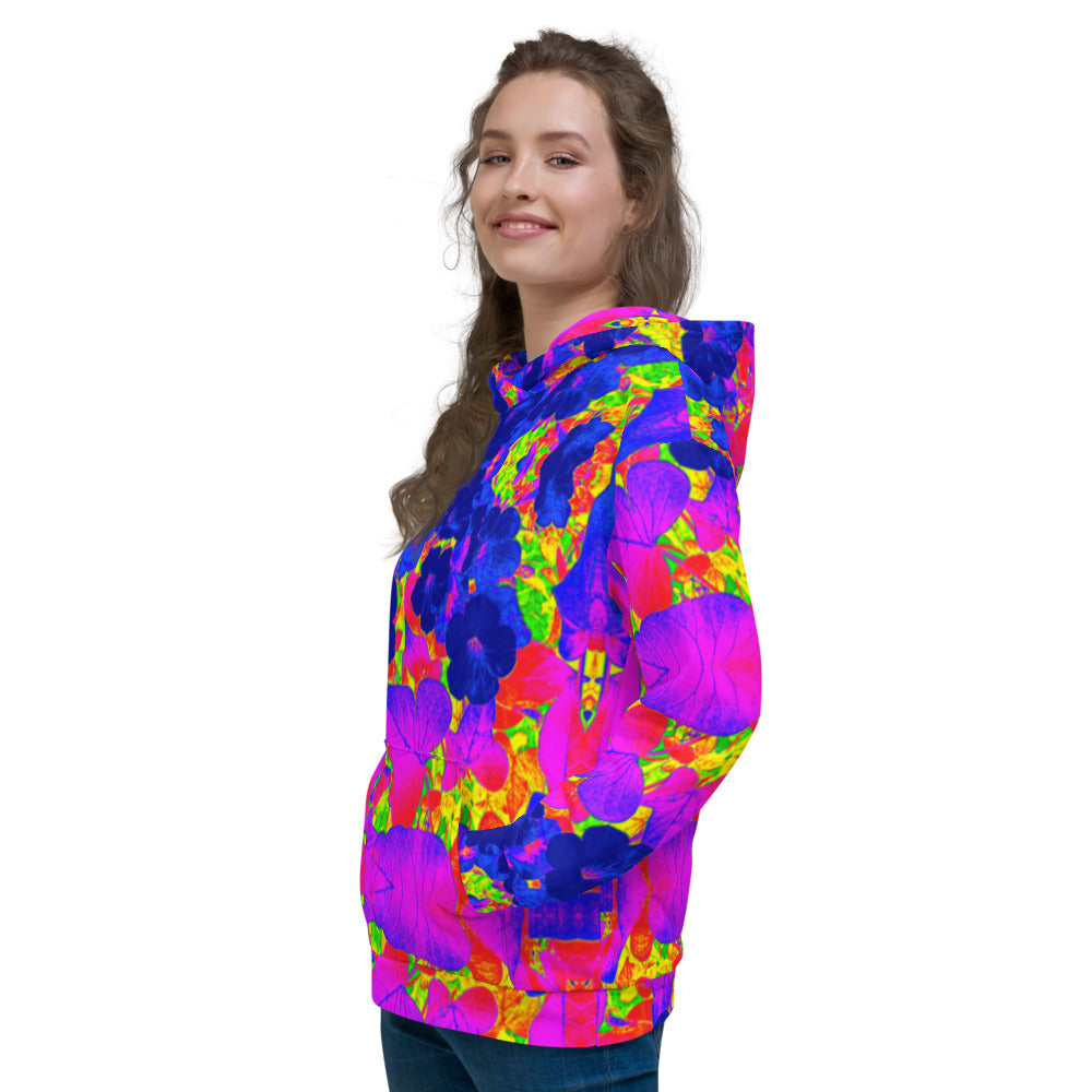 Neon Leaves Hoodie Left Side