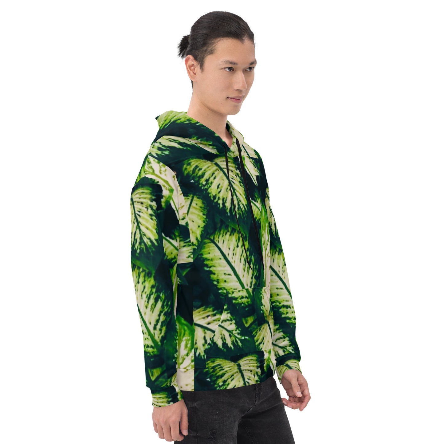 Rainforest Leaves All-Over Print Hoodie Right