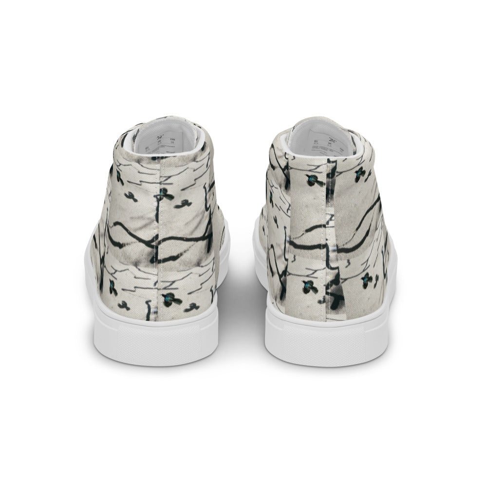 Desert Bird Abstract Men's High Tops Back