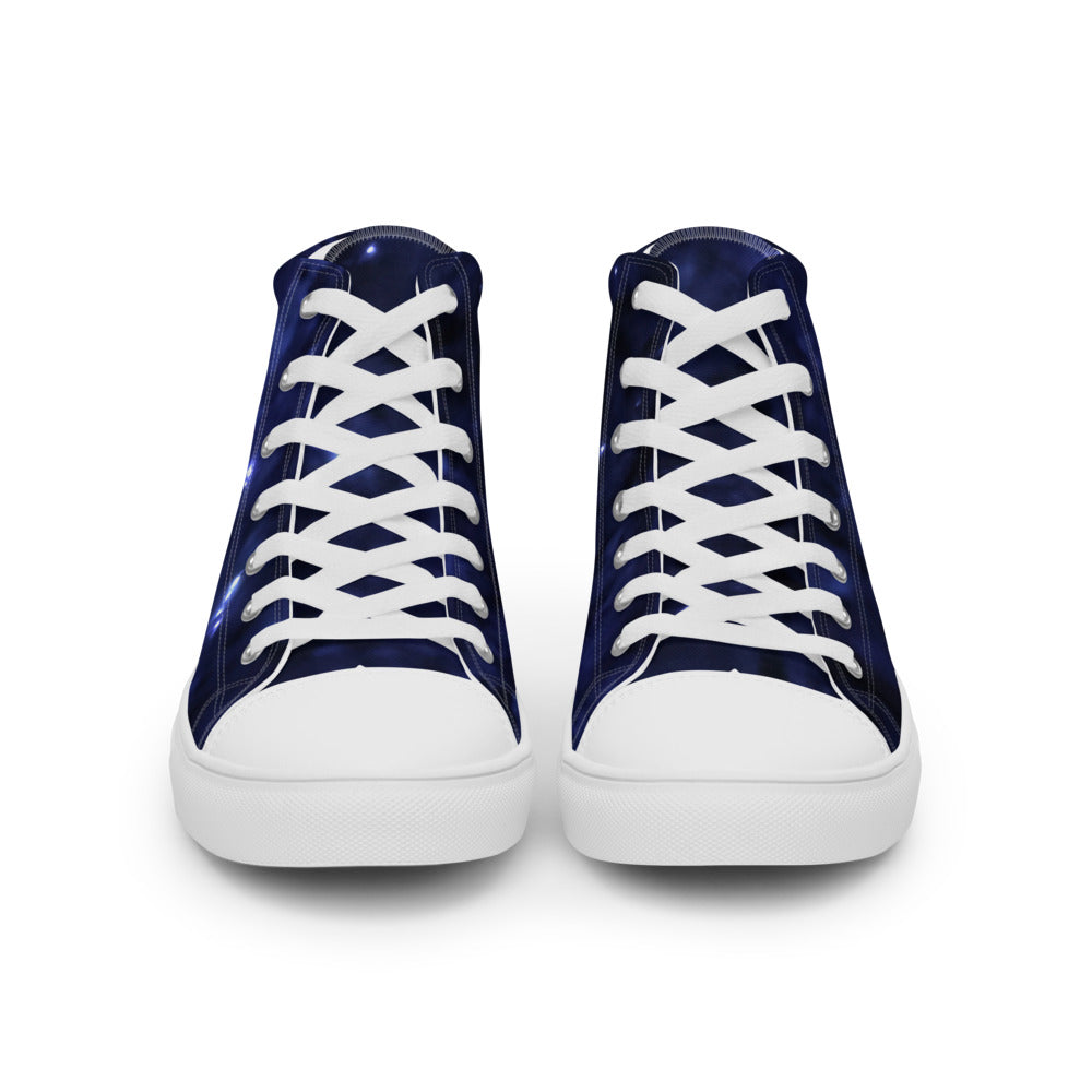 Abstract Galaxy Men's High Tops Front