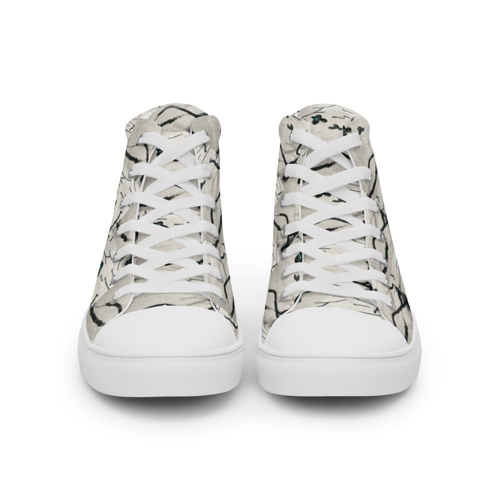 Desert Bird Abstract Men's High Tops Front