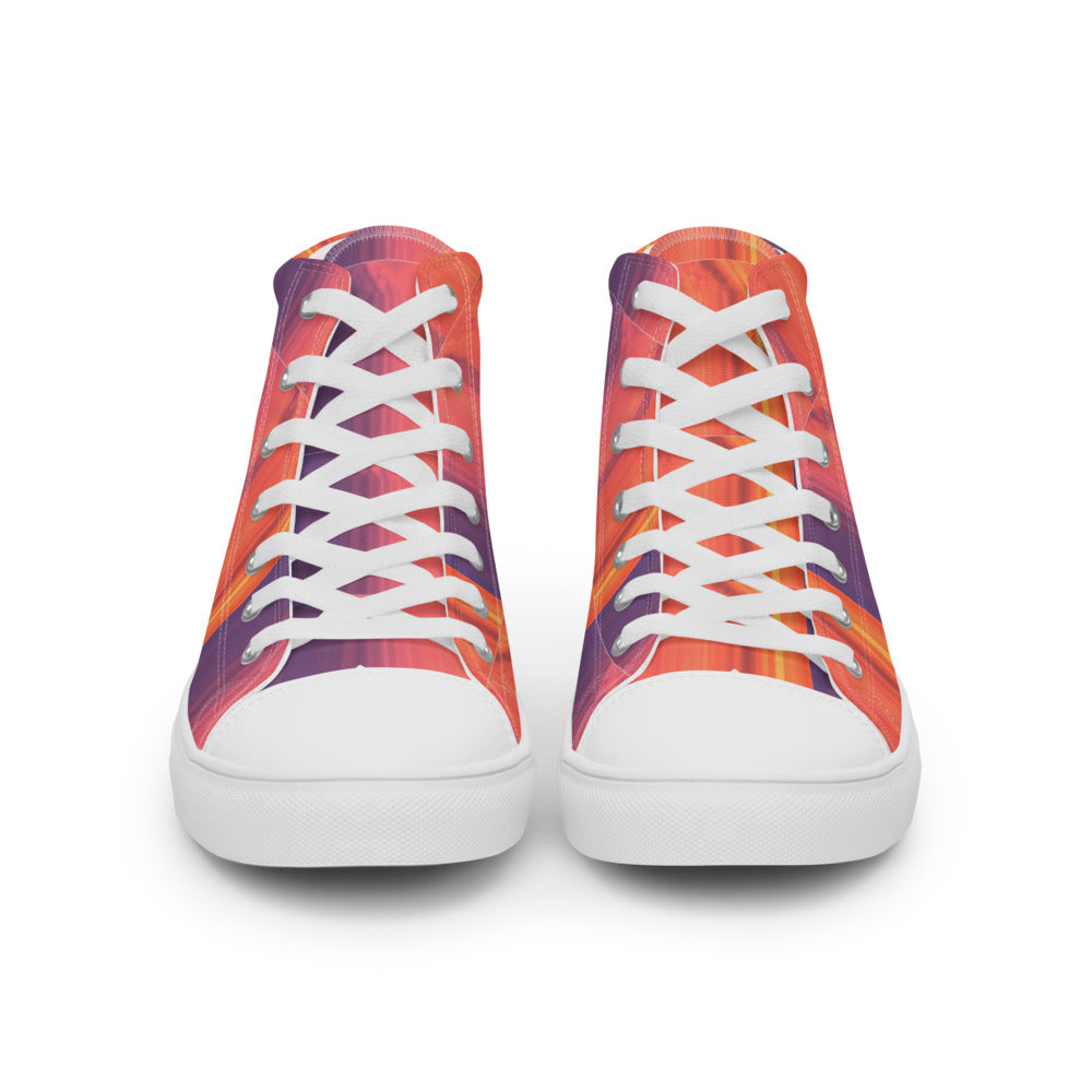 Abstract Sunset Men's High Tops Front