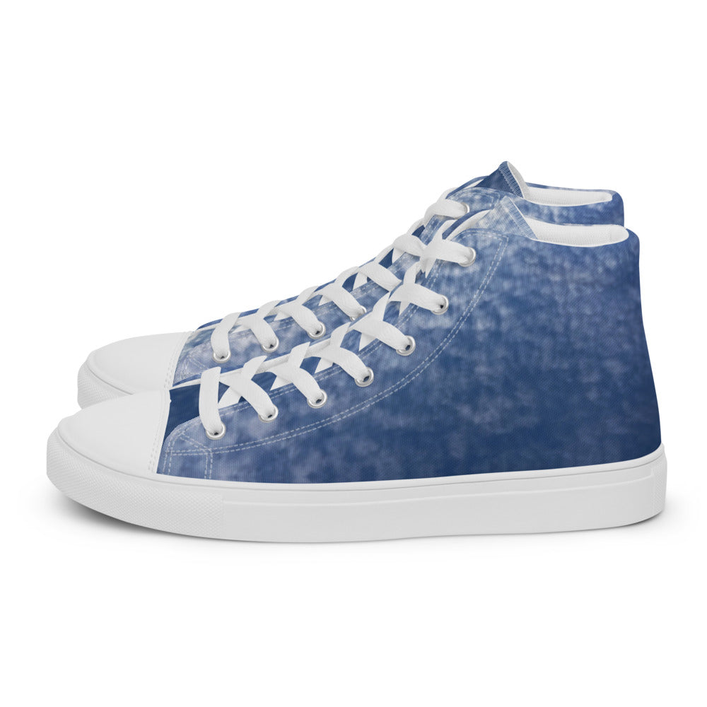 Paintbrush Clouds Men's High Tops Left