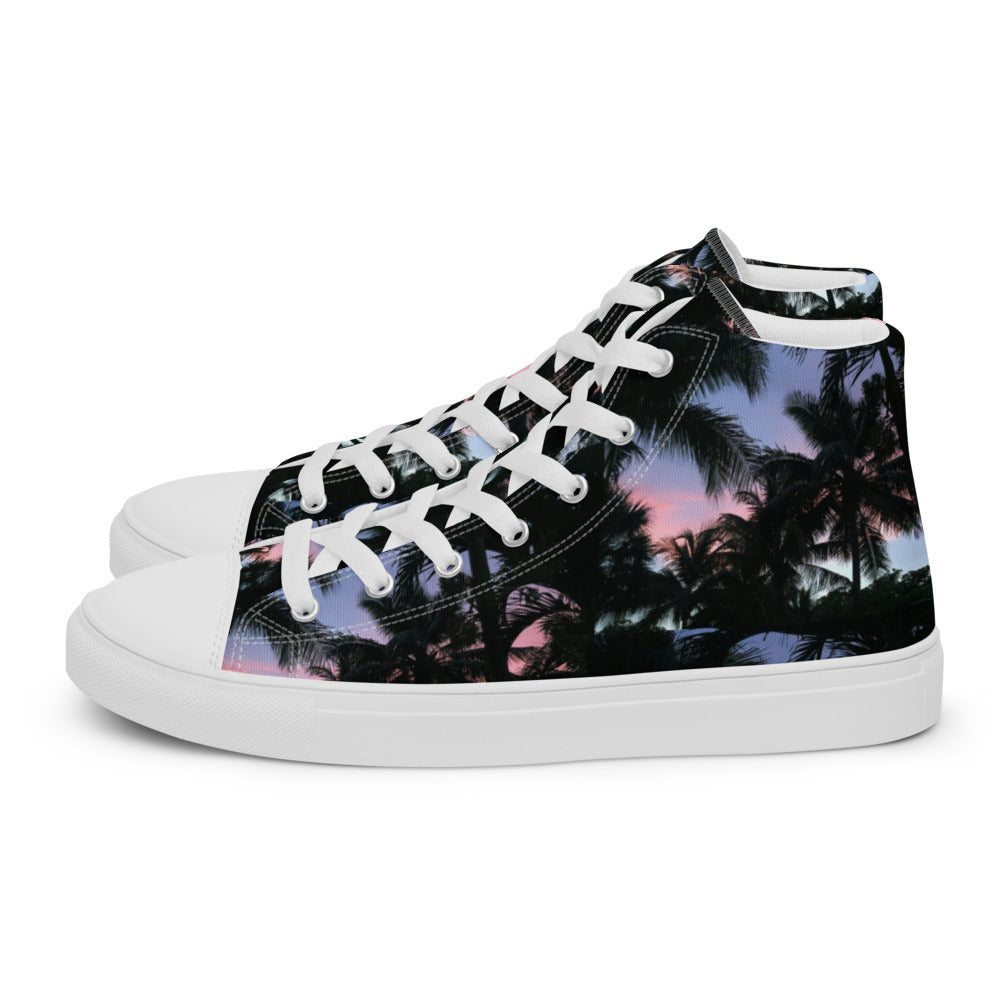 Sunset Palms Men's High Tops Left