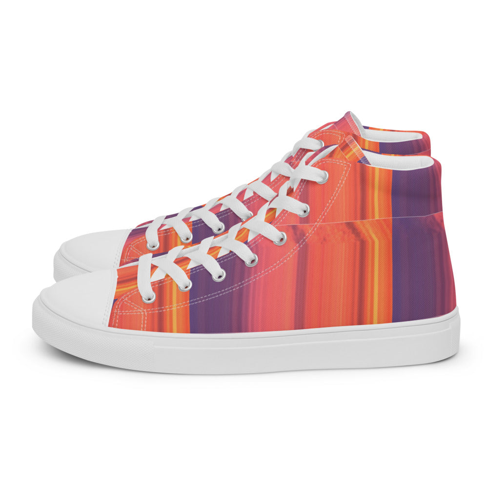 Abstract Sunset Men's High Tops Left