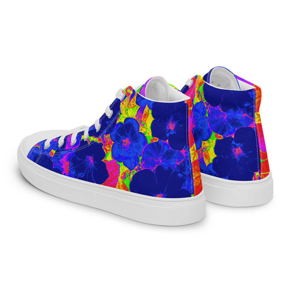 Neon Leaves Men's All-Over Print High Tops